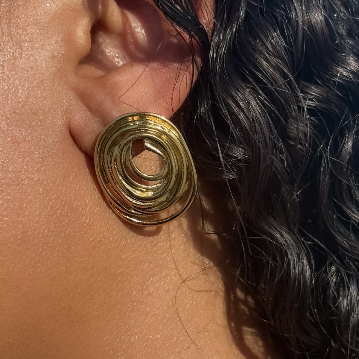 Gold earring collection